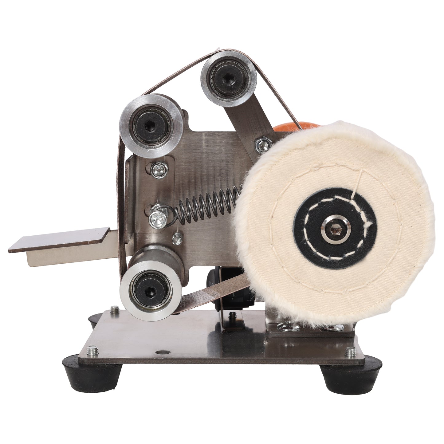 Mini Electric Belt-Sander Knife-Sharpener Sanding Machine 96W, Small Bench Grinder Kit 7 Speed Adjustable Power Polisher DIY Polishing Grinding Tool, Handcraft Jewelry image 9