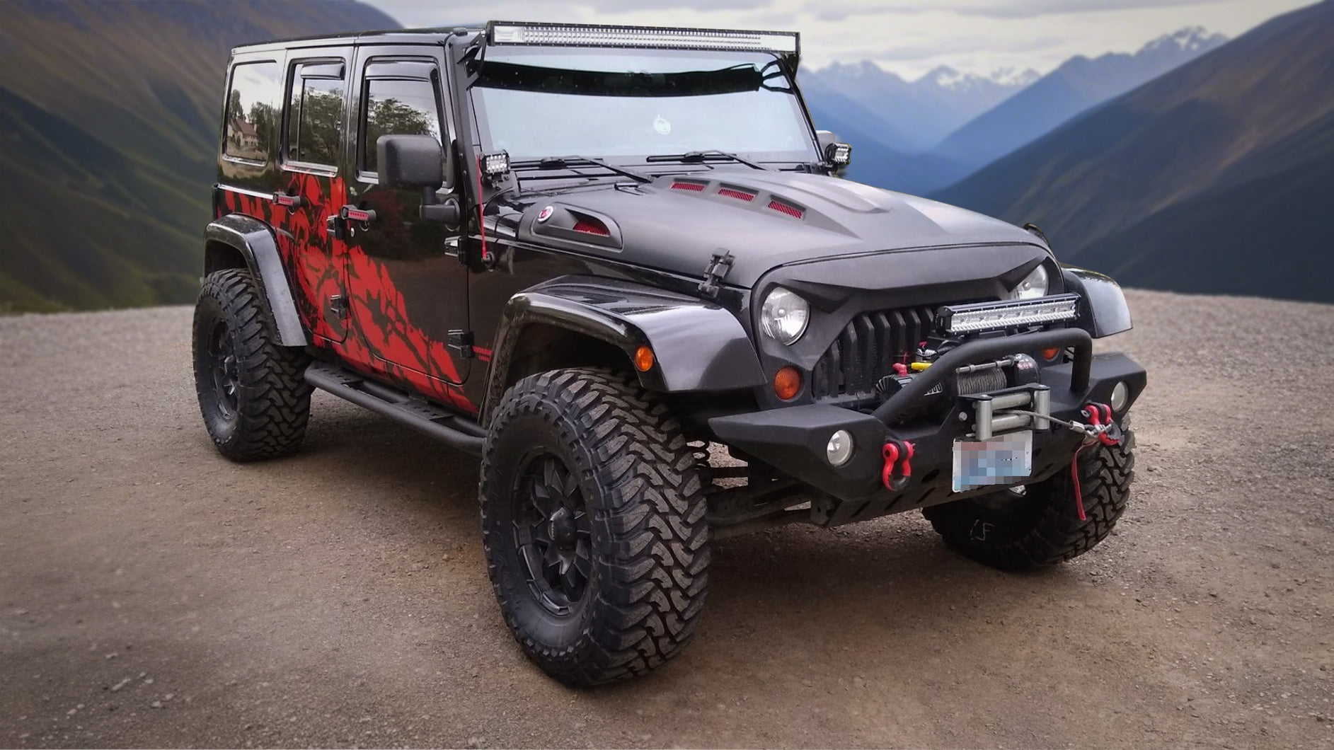 The Avenger Style Replacement Hood Compatible with 2007-2017 Jeep Wrangler JK JKU Unlimited Rubicon Black image 9