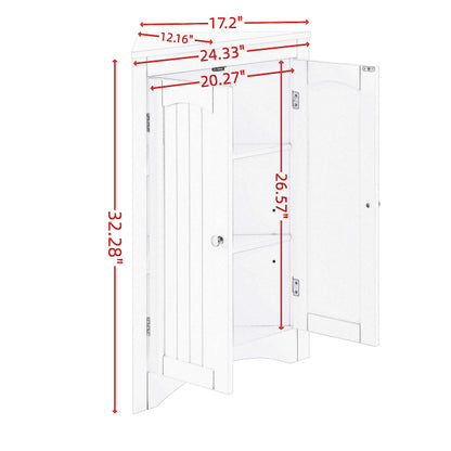 sideboard cabinet,corner cabinet,Bathroom Floor Corner Cabinet with Doors and Shelves, Kitchen, Living Room,Free Standing Storage Cabinet for Bathroom image 11