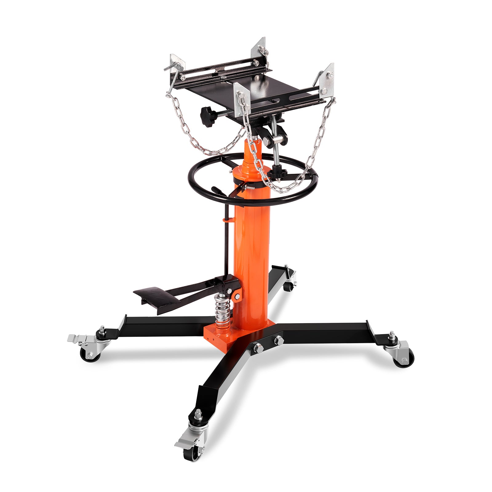 Hydraulic Transmission Jack 1322 lbs 360° Swivel Wheels For Car Lift image 5