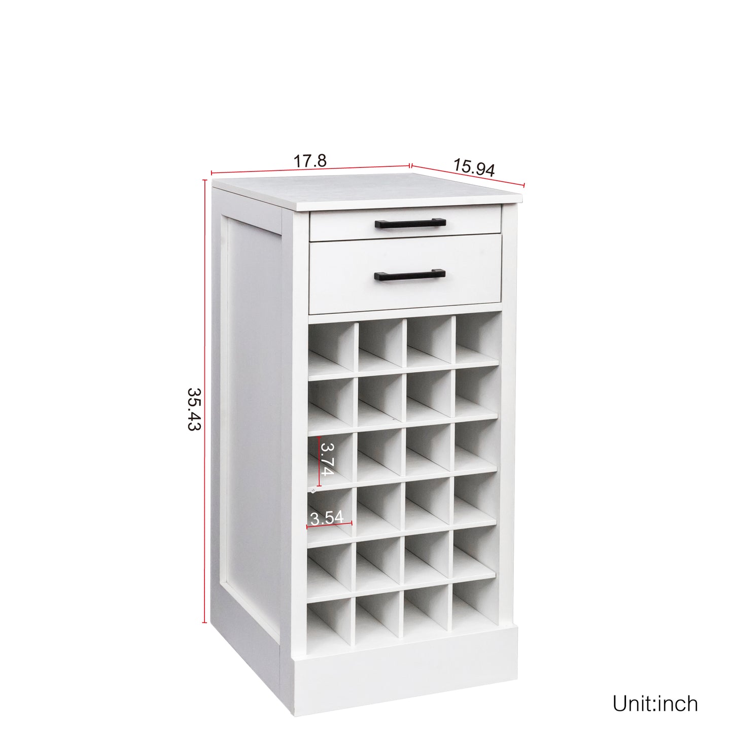 WHITE color modular 24 wine bar cabinet Buffet Cabinet image 3
