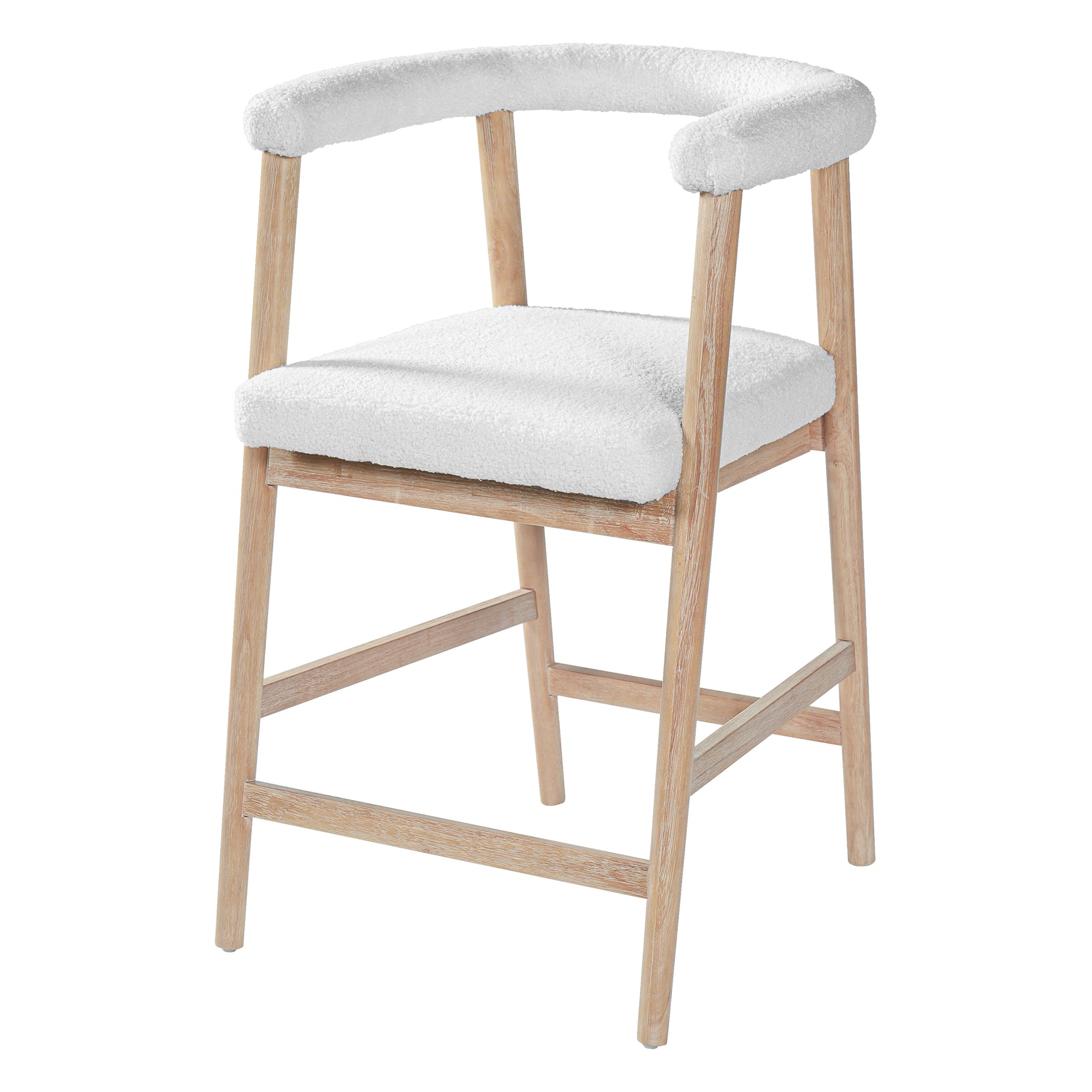 25'' Seat Height Bar Stools with Back, Comfortable Counter Stools for Kitchen Island/Dining Room, Set of 2 image 4