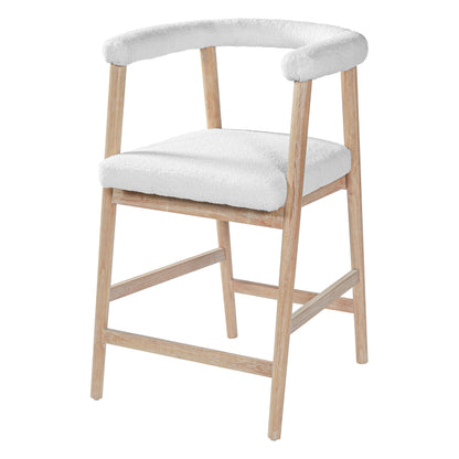 25'' Seat Height Bar Stools with Back, Comfortable Counter Stools for Kitchen Island/Dining Room, Set of 2 image 4