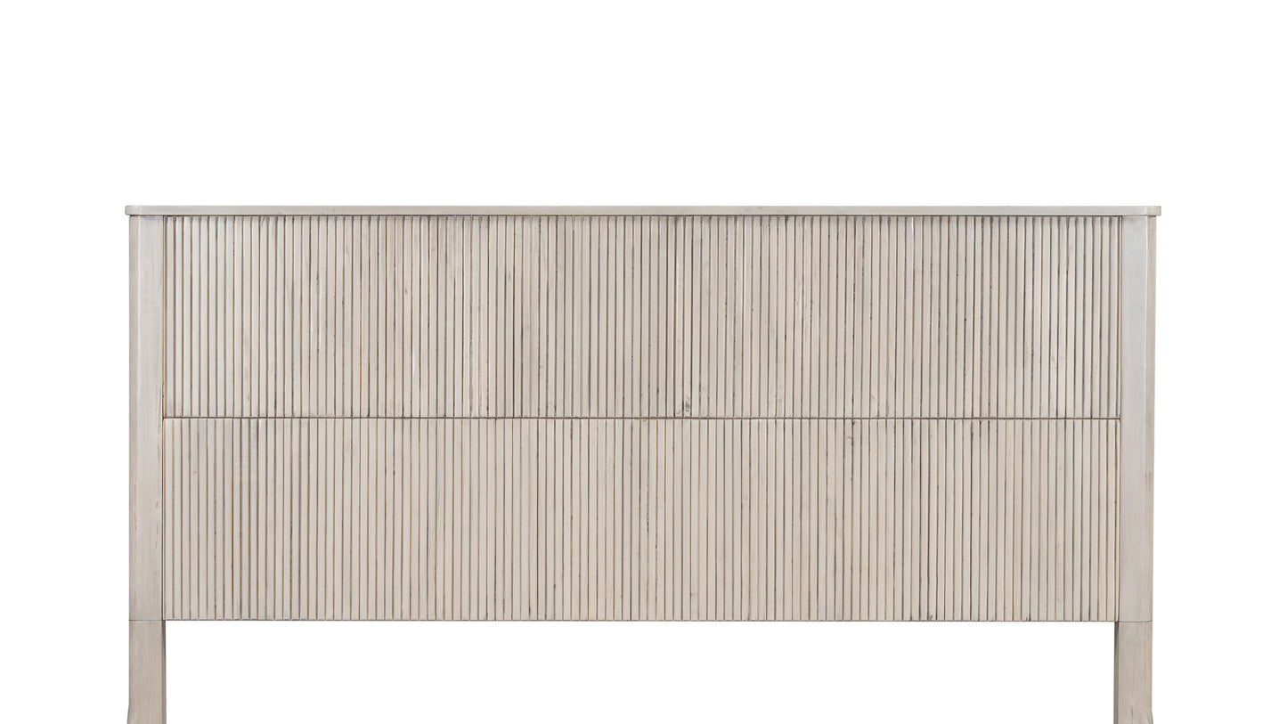 Headboard for King Size Solid Wood Bed Frame,Beige image 1