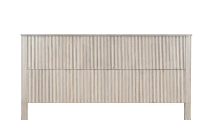 Headboard for King Size Solid Wood Bed Frame,Beige image 1