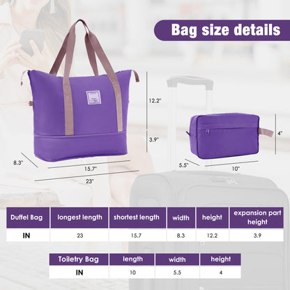 Softside Luggage Expandable 3 Piece Set Suitcase with Duffel Bag Upright Spinner Softshell Lightweight Luggage Travel Set-22/26/30 IN image 8