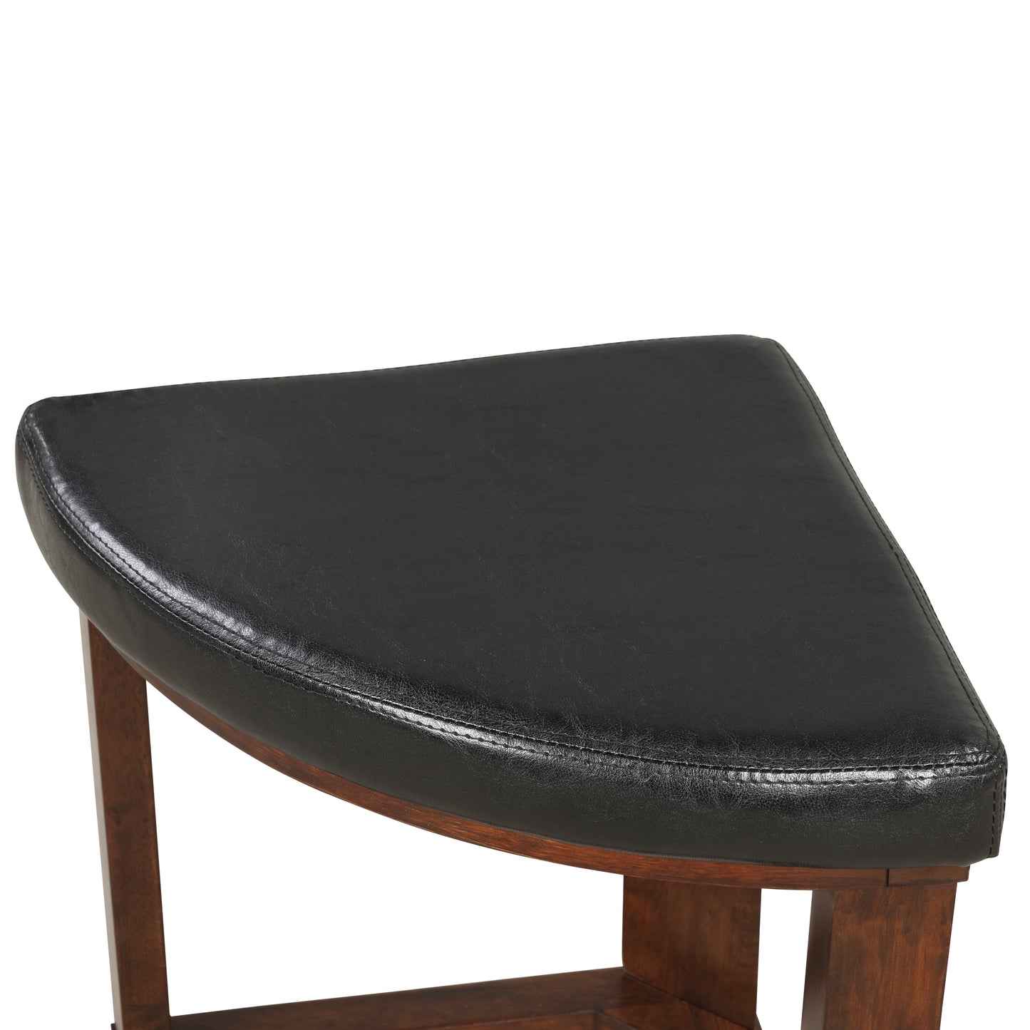 Cylina Solid Wood Glass Top Round Table Set, Coffee Table with 4 Stools image 7