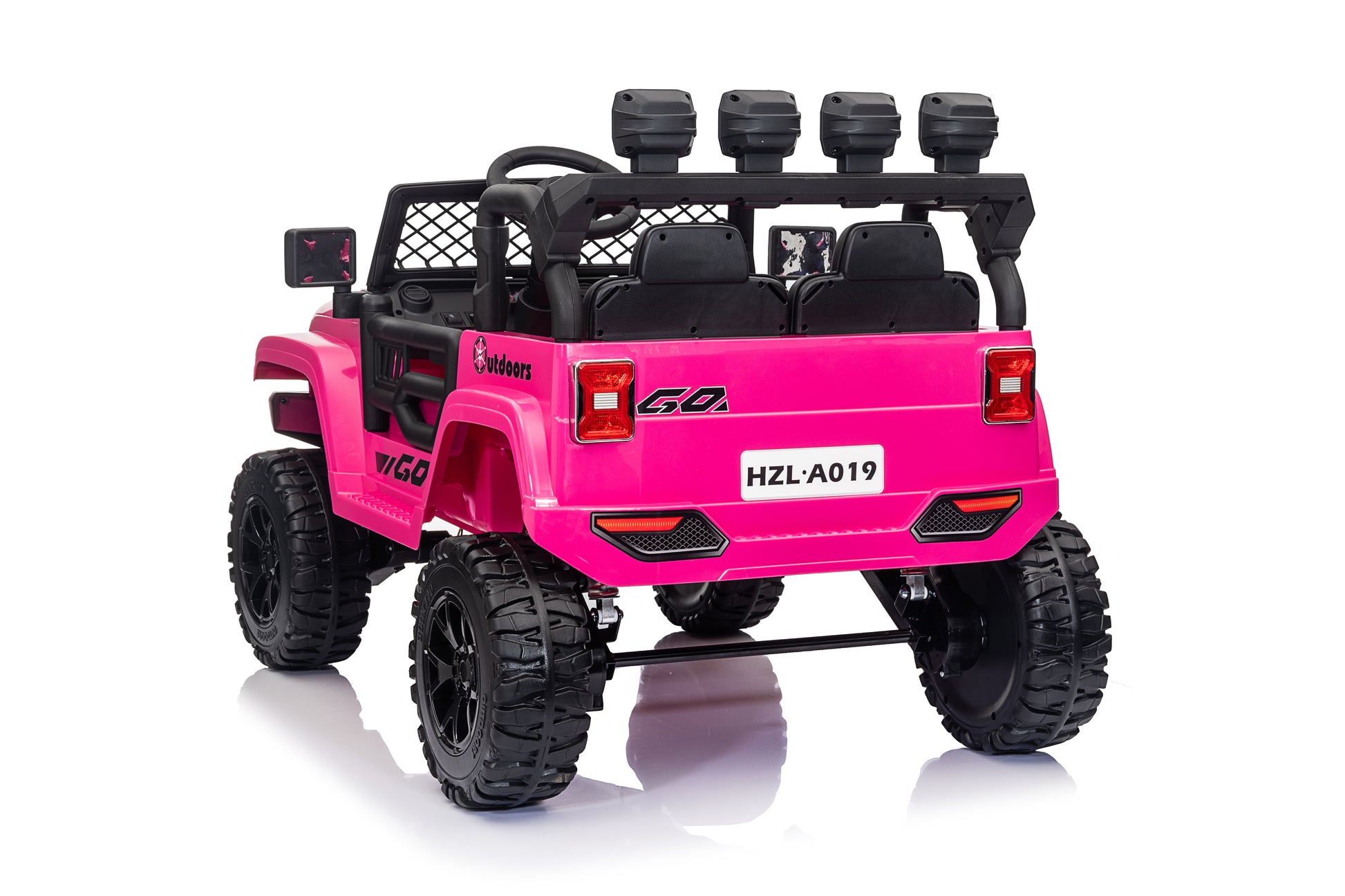 24V7Ah 2 Seater Ride on Jeep, Motor: 4WD × 550, 4-EVA Wheel Ride on Toys for Big Kids with Remote Control, LED Lights & Music, Suspension Spring - Ages 3+ image 4