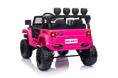 24V7Ah 2 Seater Ride on Jeep, Motor: 4WD × 550, 4-EVA Wheel Ride on Toys for Big Kids with Remote Control, LED Lights & Music, Suspension Spring - Ages 3+ image 4