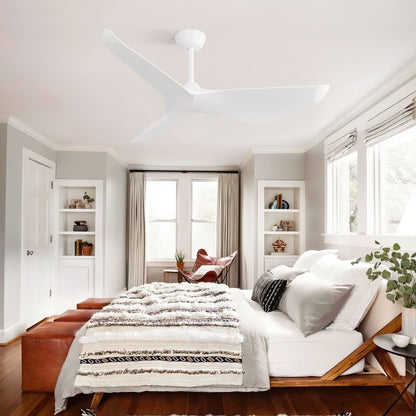 38 Inch Ceiling Fan Without Light, Modern Indoor Outdoor Ceiling Fans with DC Motor Remote Control for Bedroom, Living R image 7