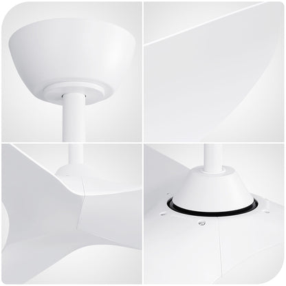 38 Inch Ceiling Fan Without Light, Modern Indoor Outdoor Ceiling Fans with DC Motor Remote Control for Bedroom, Living R image 4