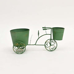 Decorative Green Patina Flower Pot Holder-16.5x7x7.5"