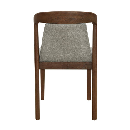 Upholstered Backrest Armless Dining Chairs (Walnut+Light Brown) image 7