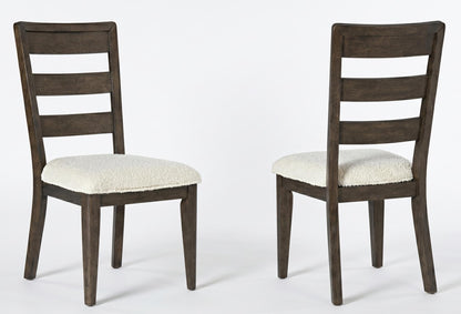 Dark Oak Upholstered Dining Chair, Set of 2 image 1