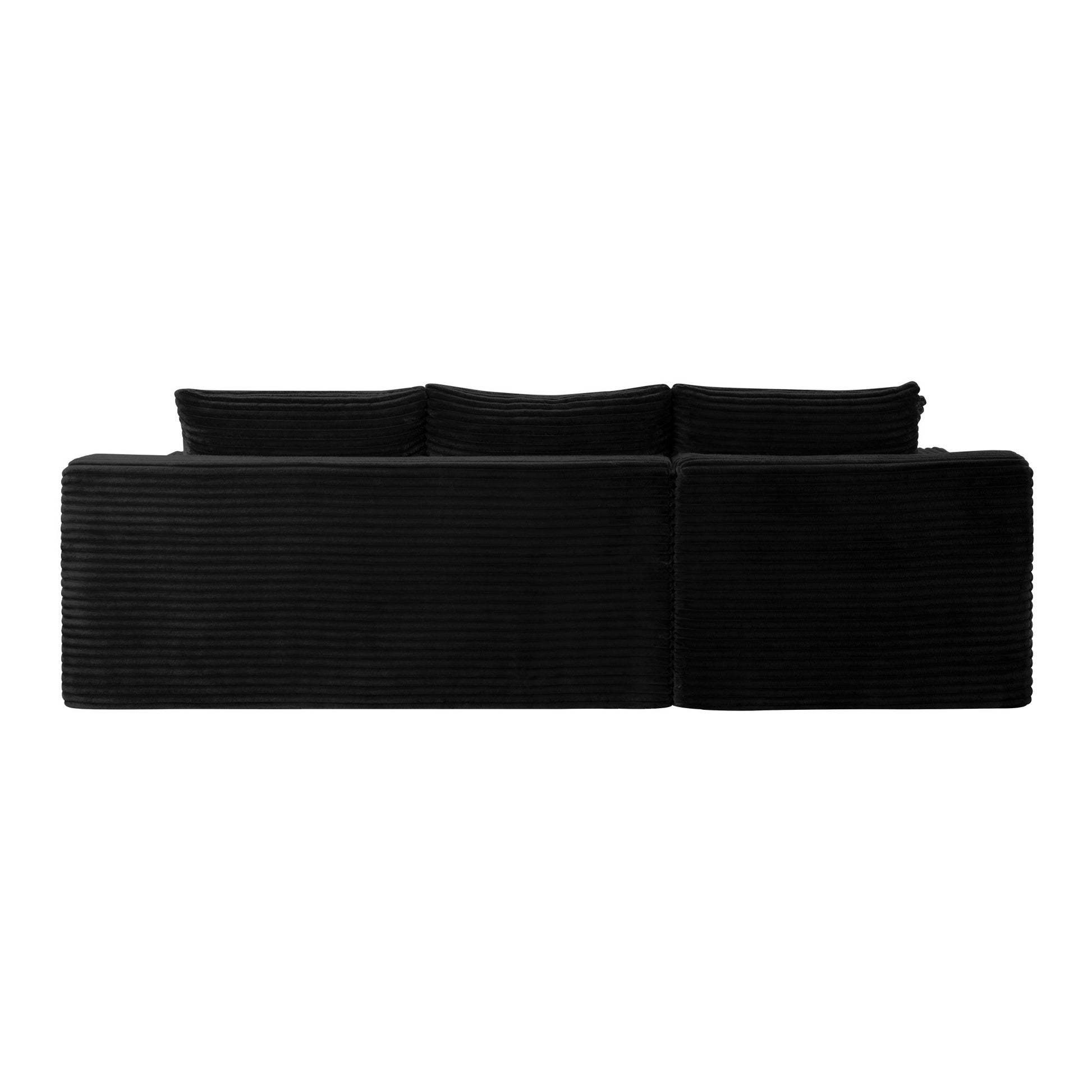 106.3" U-Shaped Cloud Sectional Sofa with Deep Seat,No Assembly Required,Modular Couches Sleeper for Living Room,Bedroom,Apartment image 11
