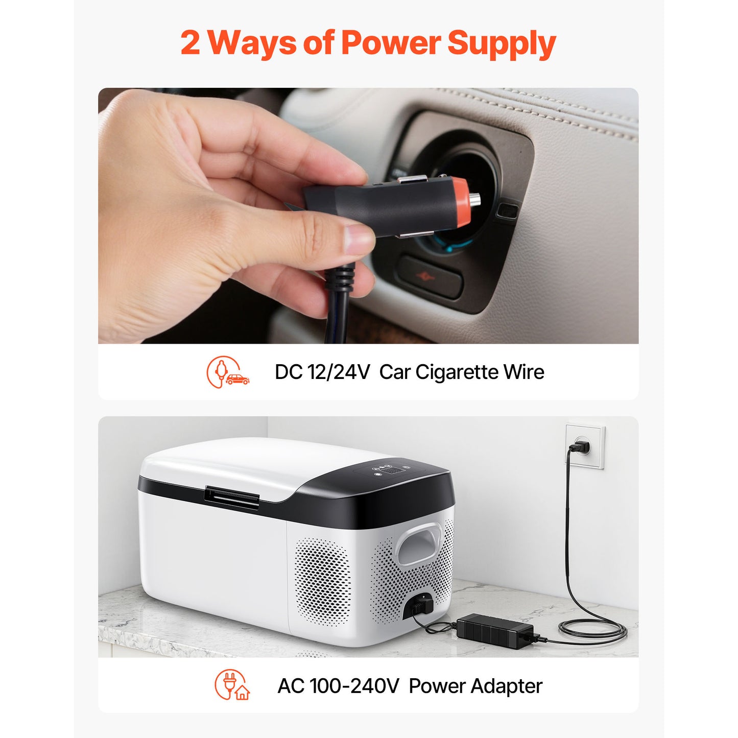 Car Refrigerator, DC 12/24V AC100-240V Compressor Electric Cooler, -4°F to 68°F Car Fridge with APP Control, 16 QT Cars Freezer for RVs, Campsites, Boats, Camping, Fishing, 60W Portable Freezer image 6