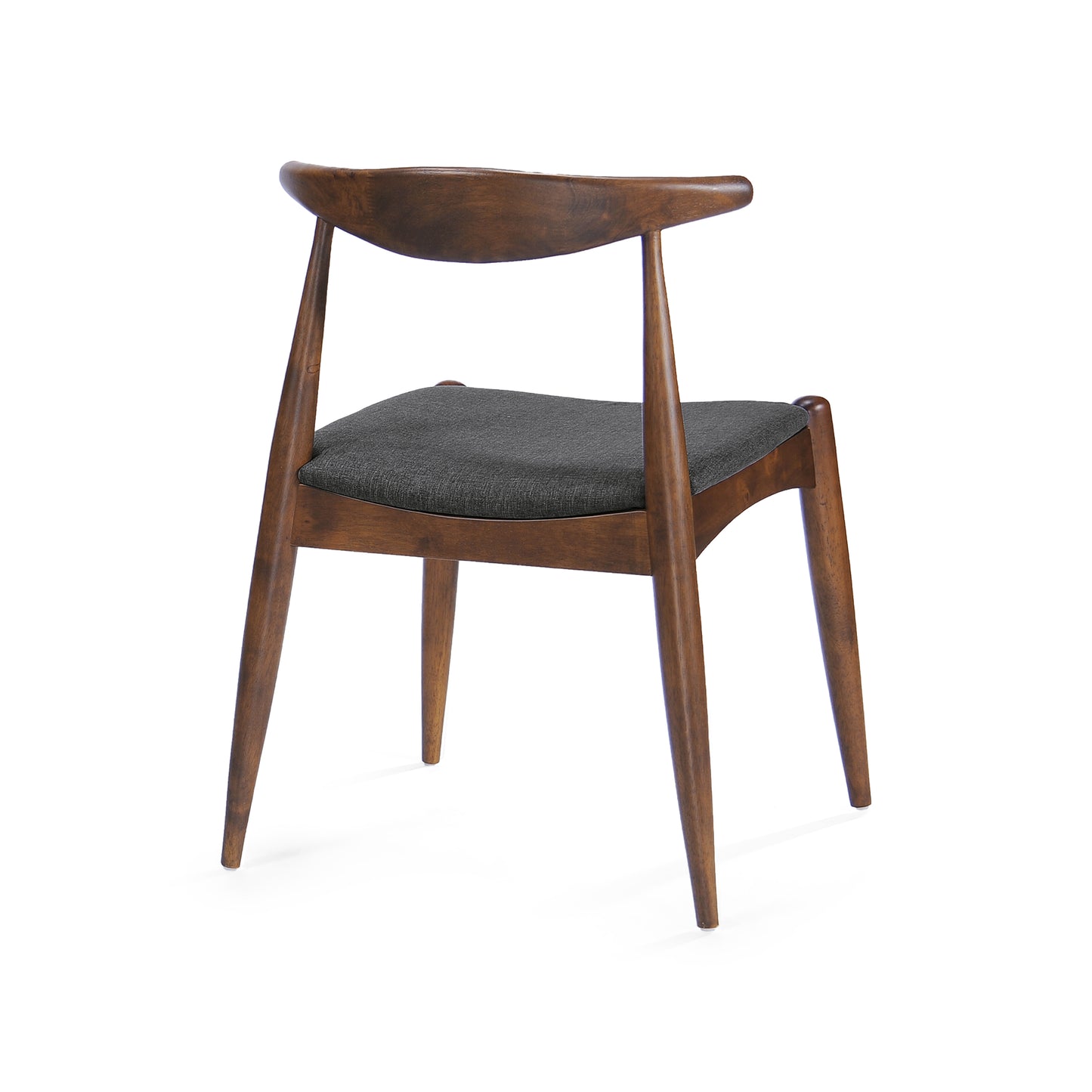 [Video] 5-Piece Dining Set 1 Table 4 Chairs, Rubberwood Frame, Faux Wood Tabletop, Retro - Elegant for Kitchen & Family Dining, Walnut+Charcoal (same sku: N759S002001F) image 11