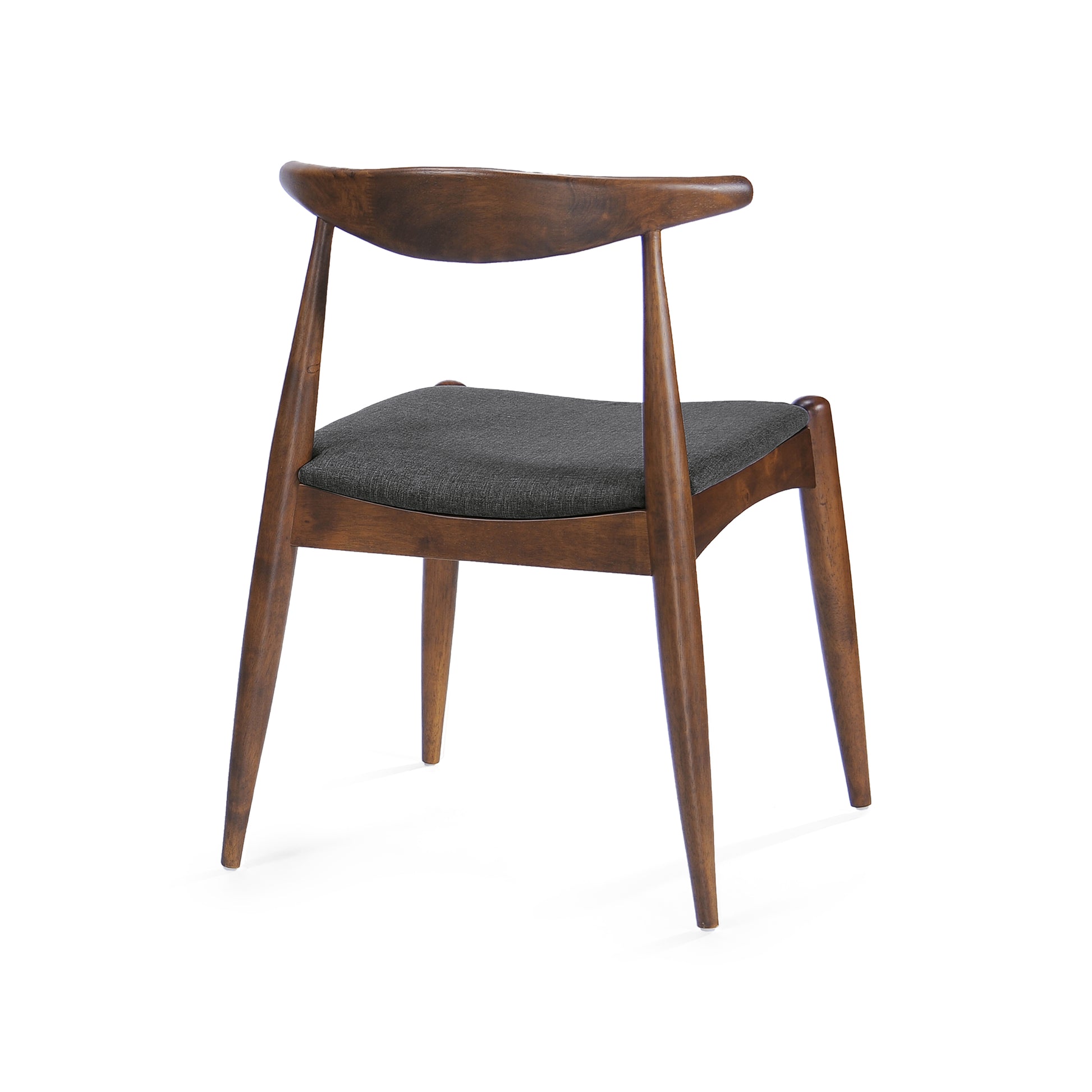 [Video] 5-Piece Dining Set 1 Table 4 Chairs, Rubberwood Frame, Faux Wood Tabletop, Retro - Elegant for Kitchen & Family Dining, Walnut+Charcoal (same sku: N759S002001F) image 11