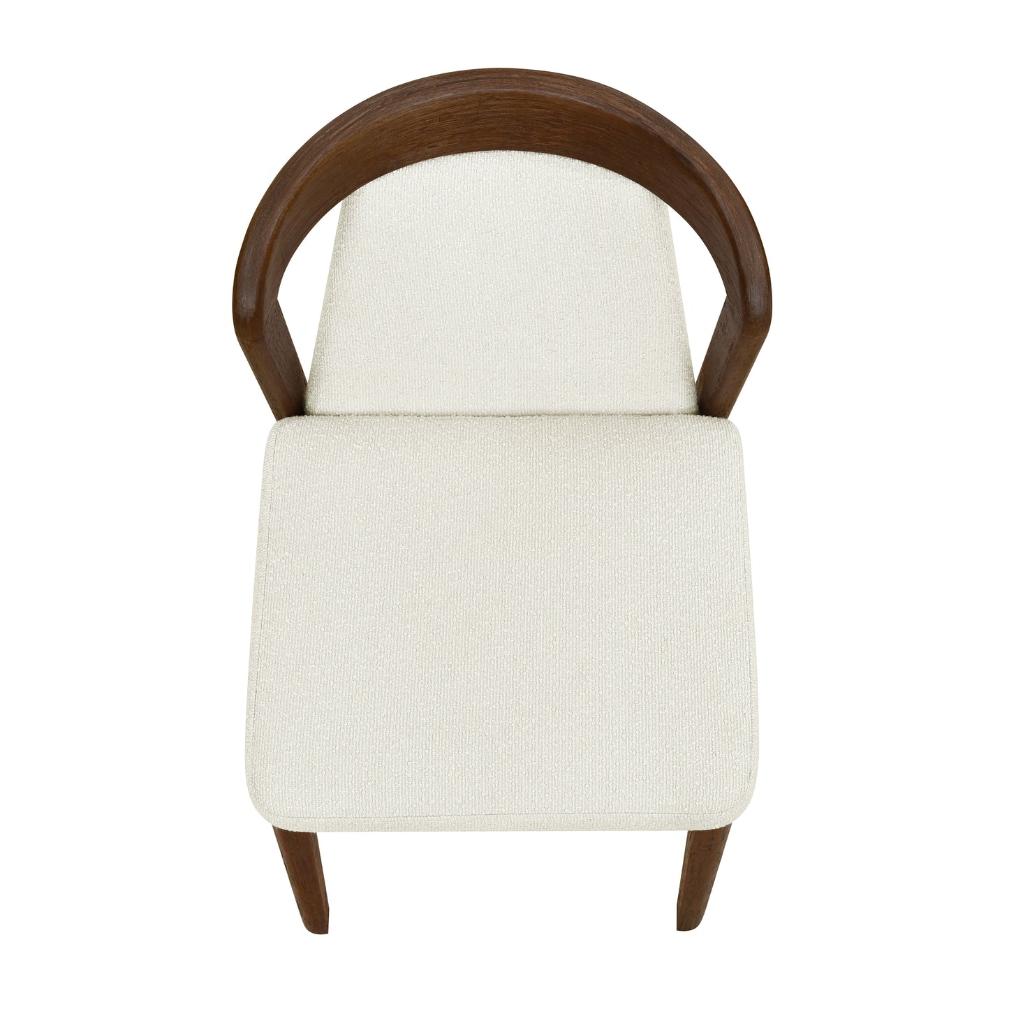 Upholstered Backrest Armless Dining Chairs (Walnut+Camel) image 8