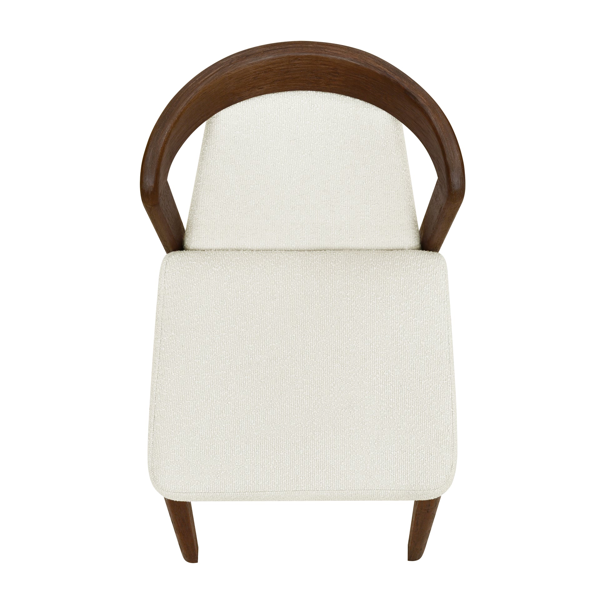 Upholstered Backrest Armless Dining Chairs (Walnut+Camel) image 8