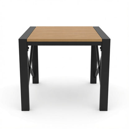 18.9” Black Square Side Havey-Duty Metal Outdoor Patio End Table image 10