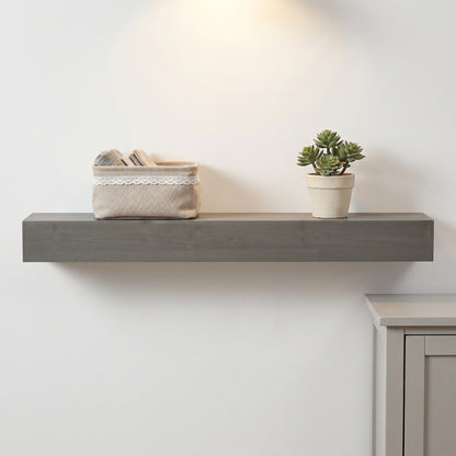 48'' Fireplace Mantel Fir Wood Wall-Mounted & Floating Shelf for Home Decor with Flat Surface image 7
