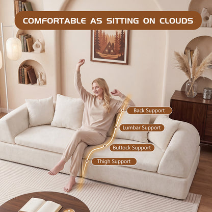 Cloud Modular Sectional Sofa - Shape Boneless Couch & Deep Fluffy Seat, No Assembly Required for Living Room Bedroom image 5