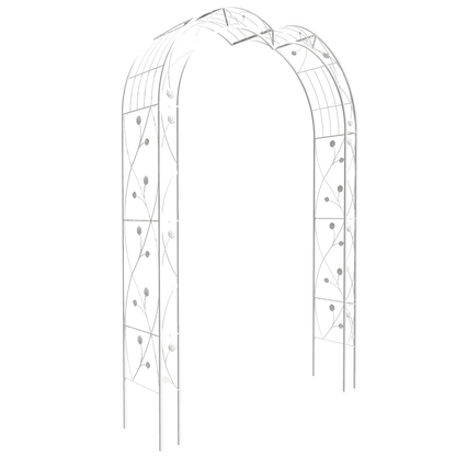 Metal Garden Arch Assemble Freely with 8 Styles Garden Arbor Trellis Climbing Plants Support Rose Arch Outdoor Arch Wedding Arch Party Events Archway Cream White image 6