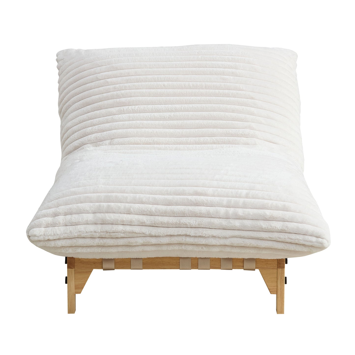 Accent Armless Lazy Sofa, Casual Single Sofa, Corduroy Fabric, For Living Room And Bedroom, With Backrest, Single Seat, OFF-WHITE image 10