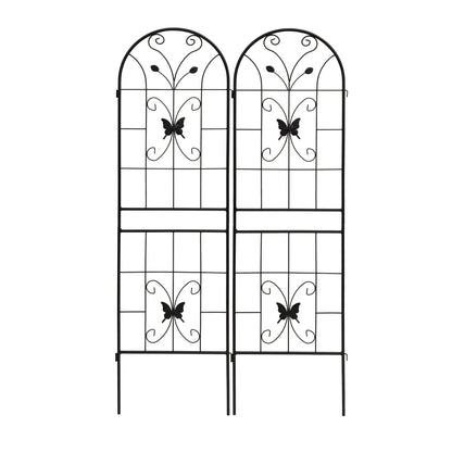 2 Pack Metal Garden Trellis 71" x 19.7" Rustproof Trellis for Climbing Plants Outdoor Flower Support Black image 12