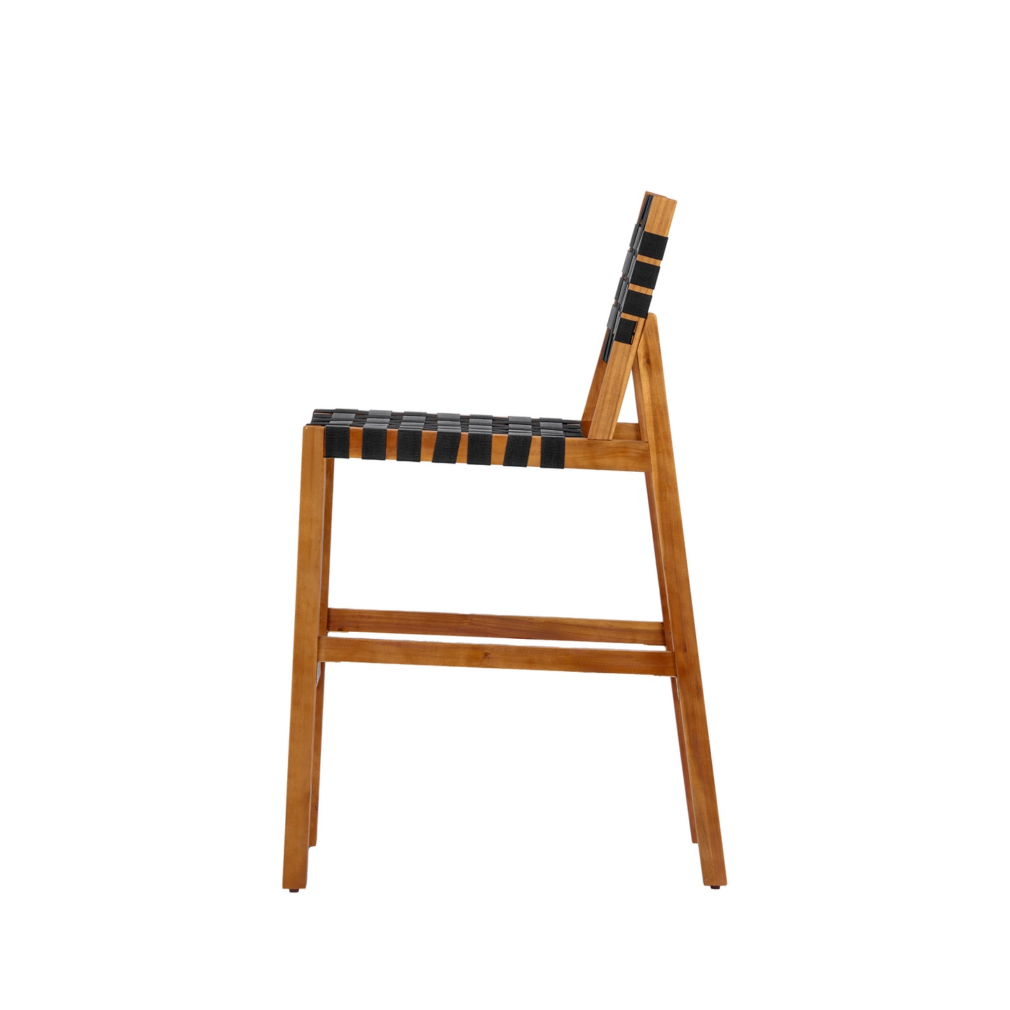 30.5 Inch Seat Height Outdoor Acacia Solid Wood Patio Furniture Set, Black Pe Woven Rope, Breathable and Comfortable,Indoor & Outdoor Use,Teak Finish+Black Rope(set of 5) image 8
