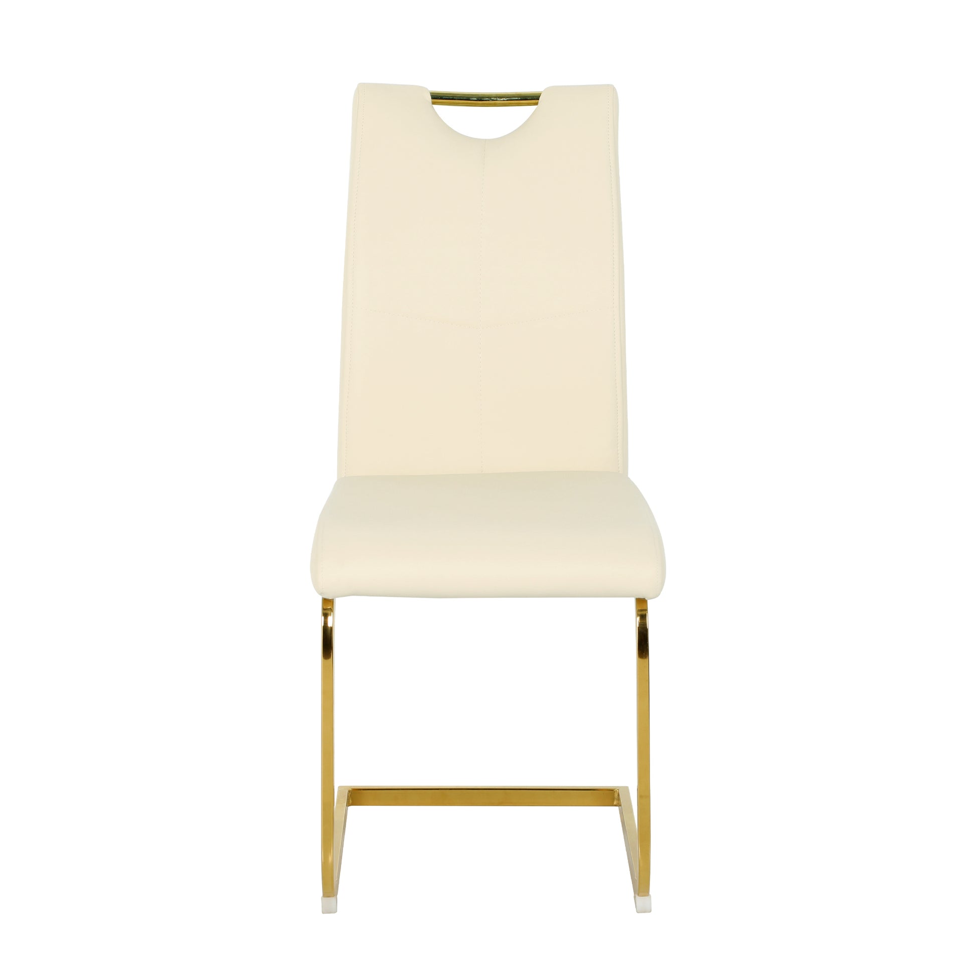 Modern PU dining chair Living room chair Upholstered chair, gold metal chair leg design, kitchen, living room, bedroom, dining room side chair (Set of 2) image 10