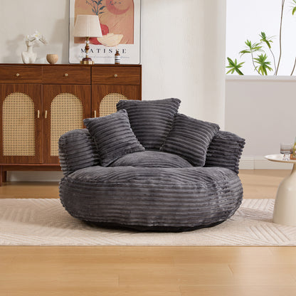 Bean Bag Chairs, Bean Bag Sofa for Adults, Kids,Oversized Corduroy Bean Bag Chair with 3 Pillows & Armrest,Beanbag Chair & Lazy Sofa with Foam Filler for Bedroom Living Room Dorm image 8