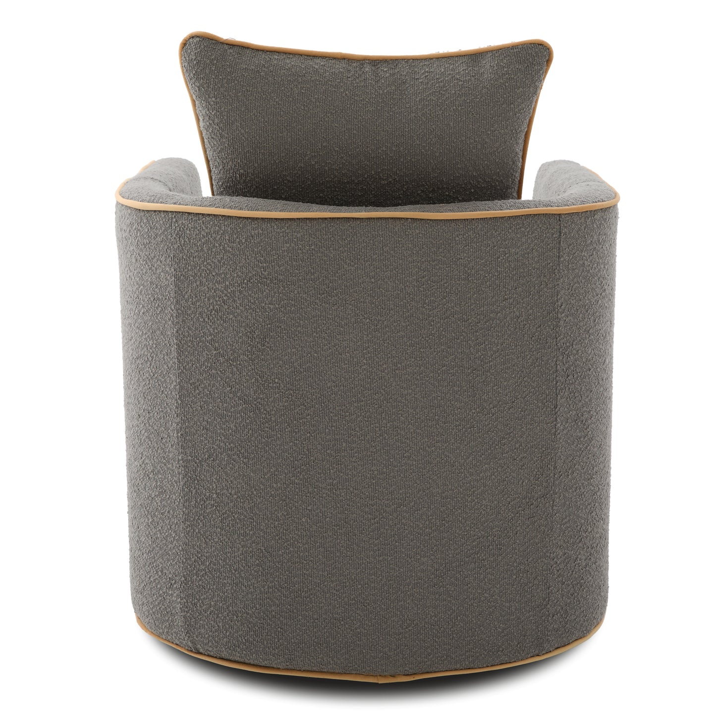 Swivel Accent Chair Upholstered Club Chair Barrel Sofa Chair for Living Room, Reading Corner, and Small Spaces, Light Grey image 10
