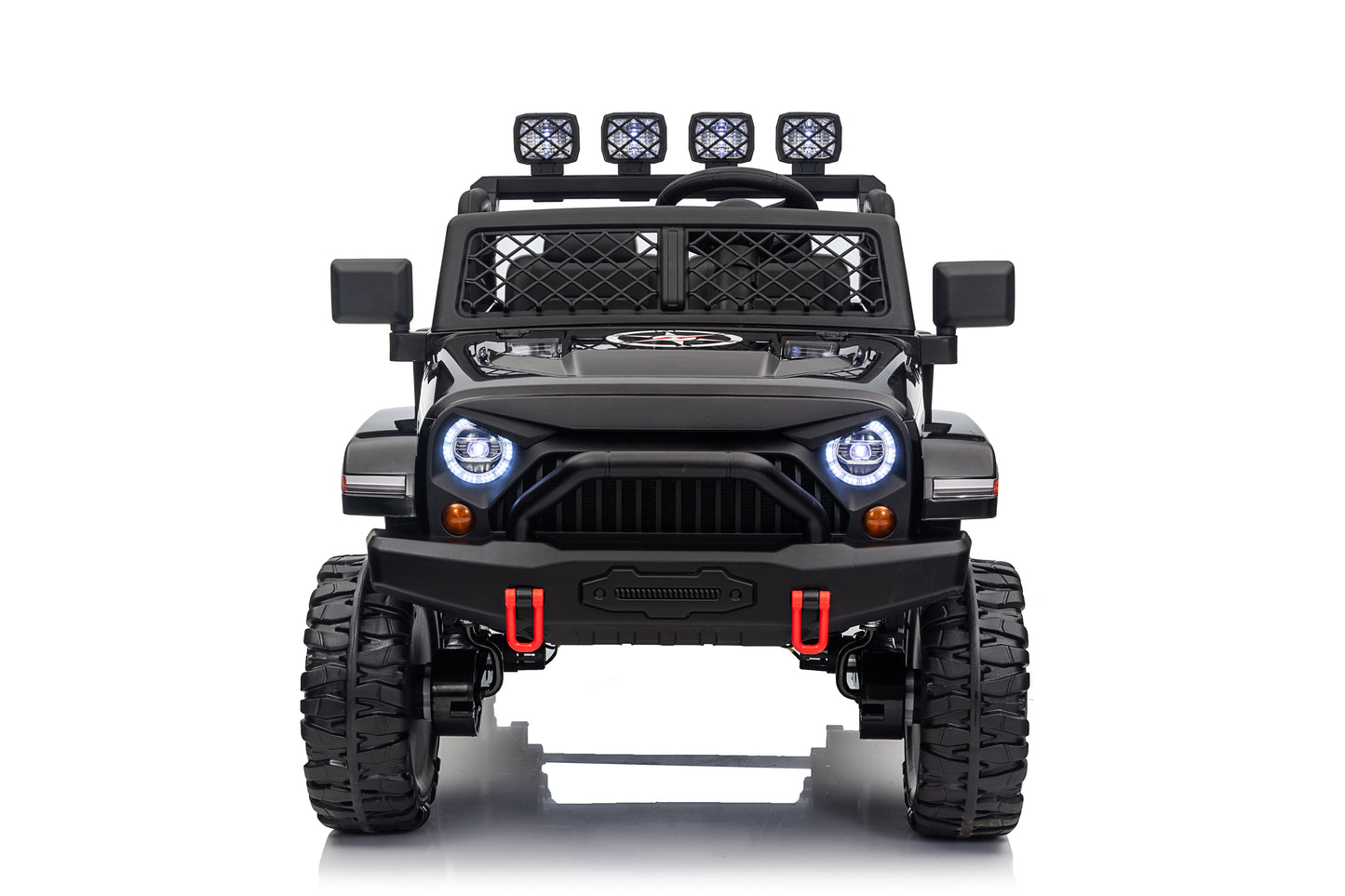 24V7Ah 2 Seater Ride on Jeep, Motor: 4WD × 550, 4-EVA Wheel Ride on Toys for Big Kids with Remote Control, LED Lights & Music, Suspension Spring - Ages 3+ image 5