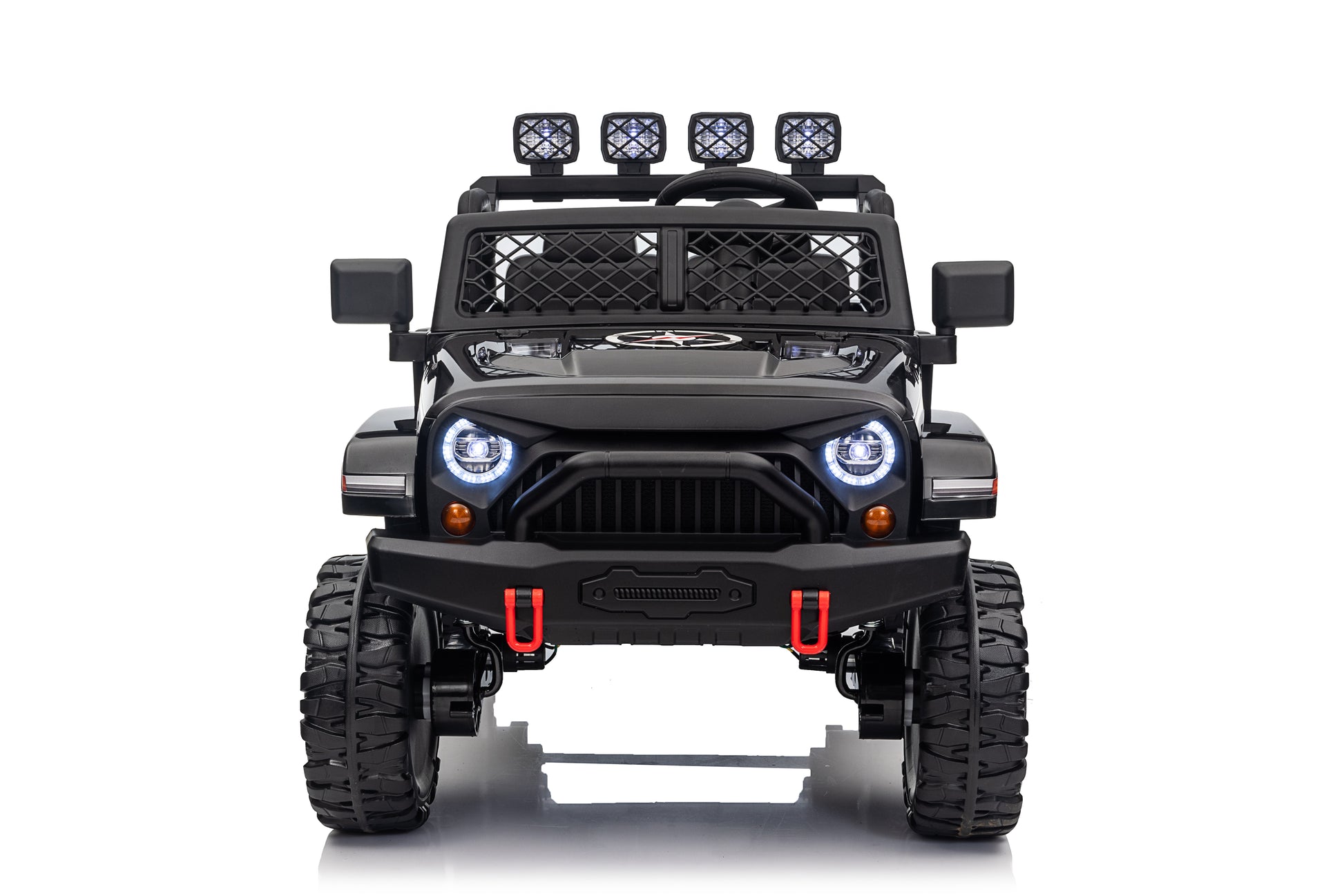 24V7Ah 2 Seater Ride on Jeep, Motor: 4WD × 550, 4-EVA Wheel Ride on Toys for Big Kids with Remote Control, LED Lights & Music, Suspension Spring - Ages 3+ image 5