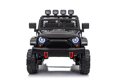 24V7Ah 2 Seater Ride on Jeep, Motor: 4WD × 550, 4-EVA Wheel Ride on Toys for Big Kids with Remote Control, LED Lights & Music, Suspension Spring - Ages 3+ image 5
