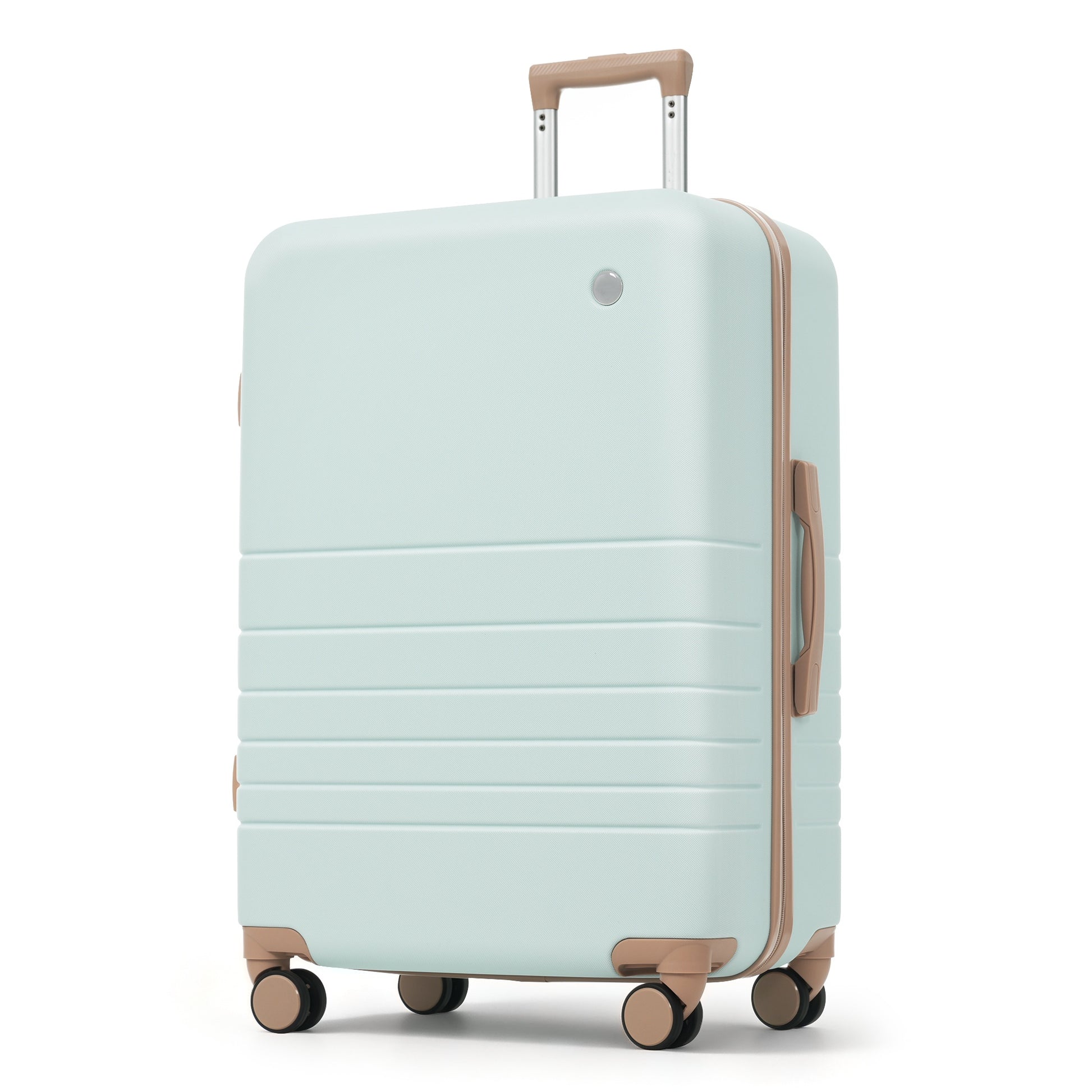4-Piece Luggage Set with USB Charging Ports - 20in Carry-On (Front-Opening for Laptop) 28in Checked Suitcase with TSA Lock Travel Duffel Bag Wet-Dry Toiletry Bag, grey green image 7