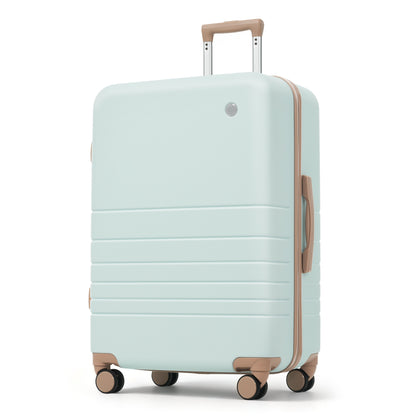 4-Piece Luggage Set with USB Charging Ports - 20in Carry-On (Front-Opening for Laptop) 28in Checked Suitcase with TSA Lock Travel Duffel Bag Wet-Dry Toiletry Bag, grey green image 7