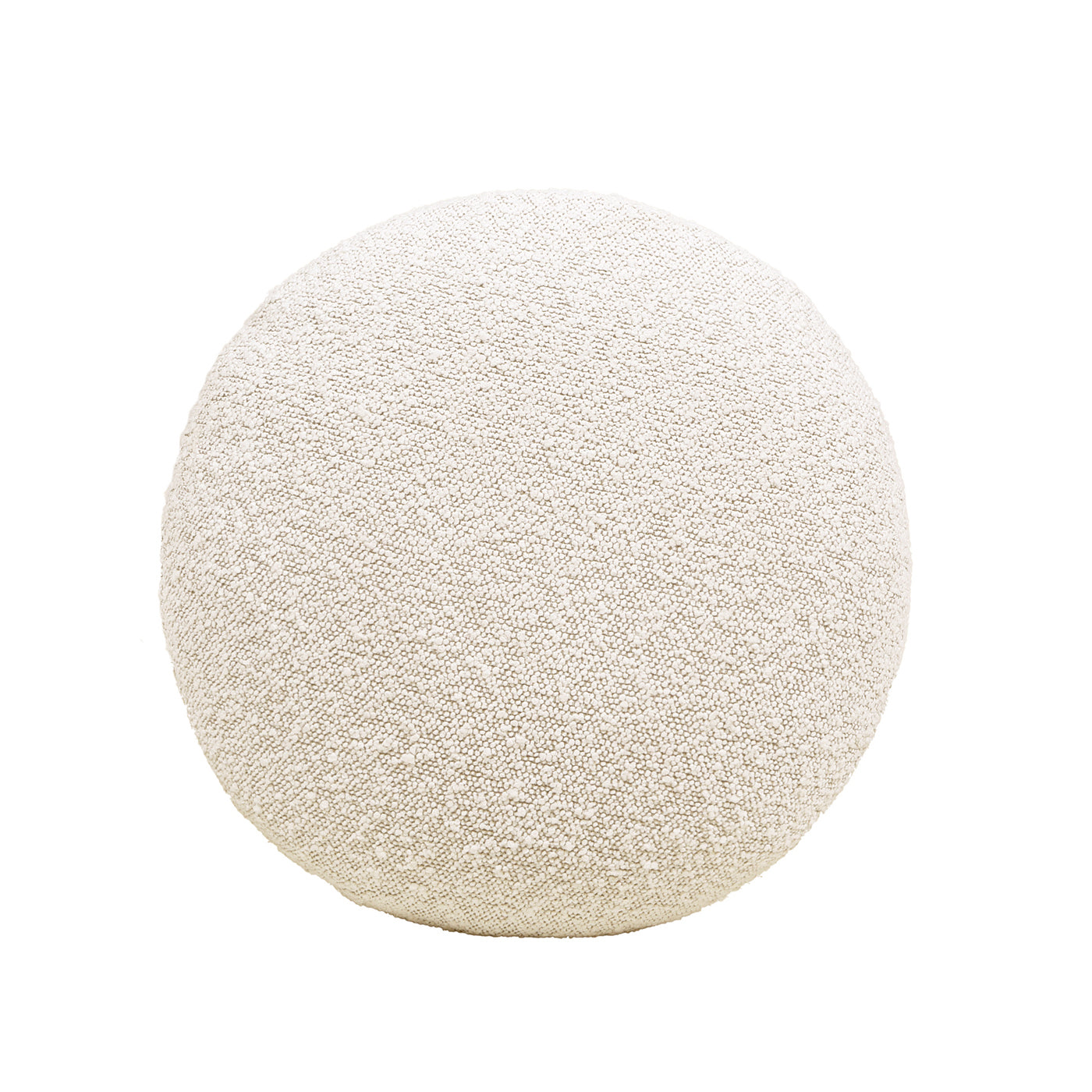 Fuji 15" Mushroom Footstool Ottoman, Ivory White Boucle image 5
