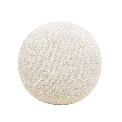 Fuji 15" Mushroom Footstool Ottoman, Ivory White Boucle image 5