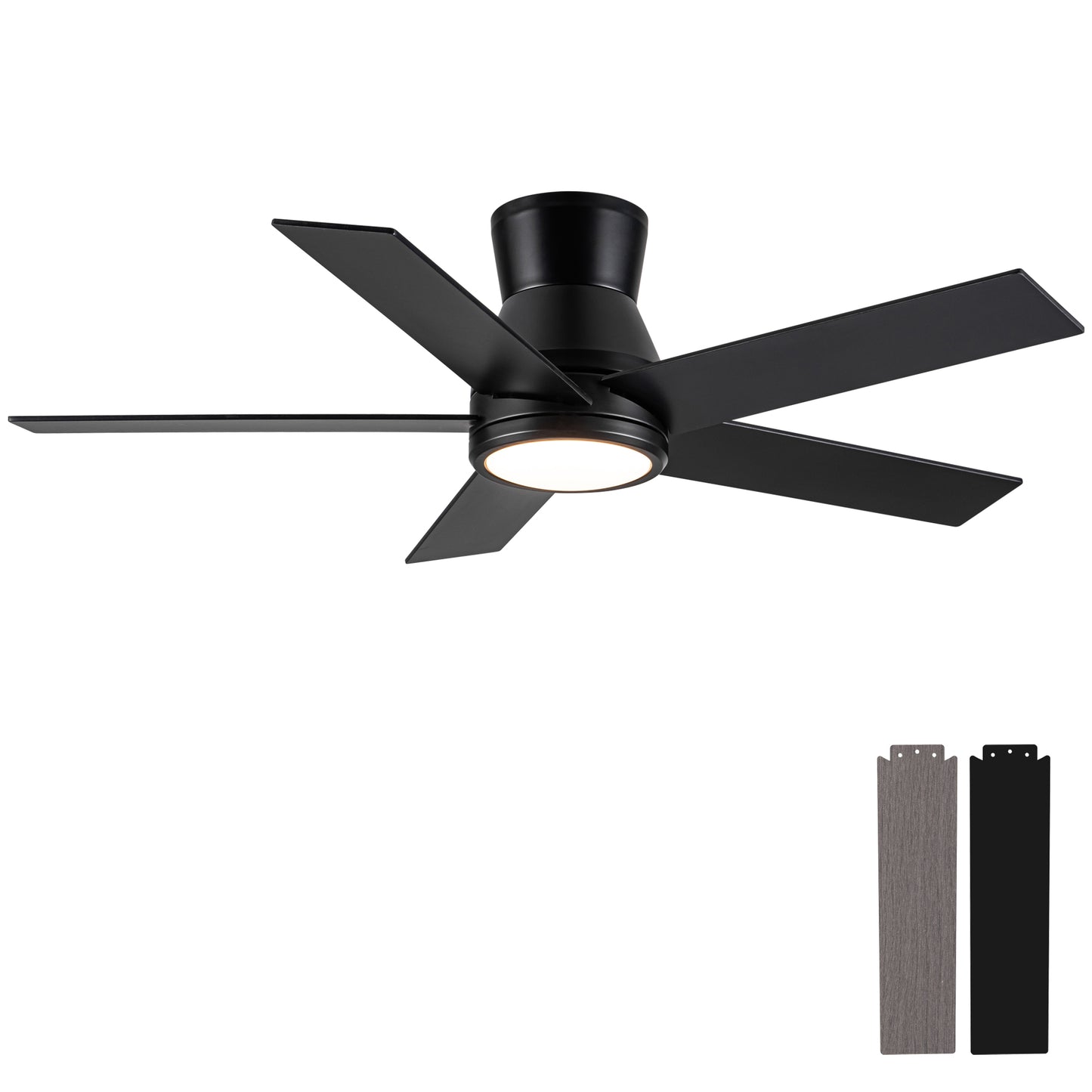 52" Black Lowe Profile Ceiling Fan with Light image 10