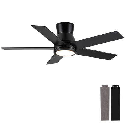 52" Black Lowe Profile Ceiling Fan with Light image 10