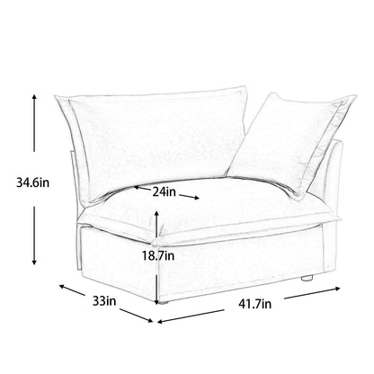 Koala sofa RSF W/1 Pillow -Cream image 12