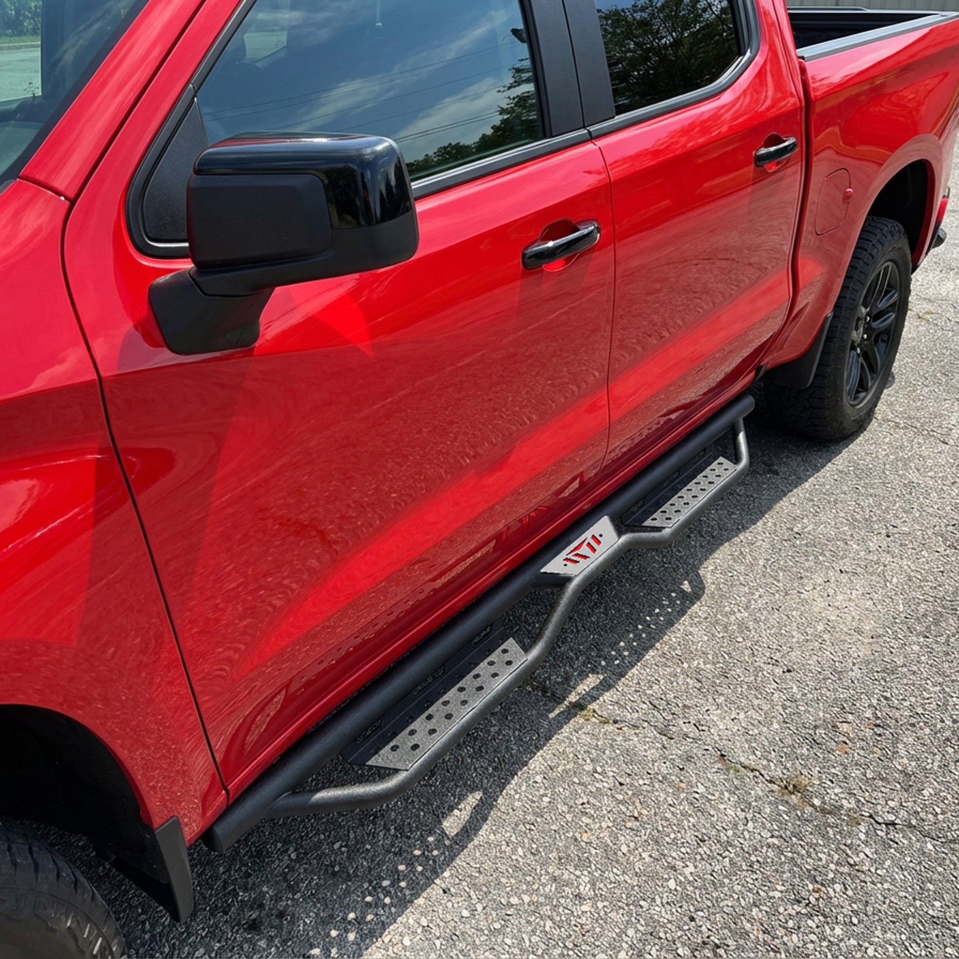 Drop Running Boards Side Steps Compatible with 2015 - 2026 Chevy Colorado & GMC Canyon Crew Cab (4 Full Size Doors),Two Stairs Design Bolt-on Side Steps Nerf Bar Black Powder Coated image 4