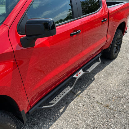 Drop Running Boards Side Steps Compatible with 2015 - 2026 Chevy Colorado & GMC Canyon Crew Cab (4 Full Size Doors),Two Stairs Design Bolt-on Side Steps Nerf Bar Black Powder Coated image 4
