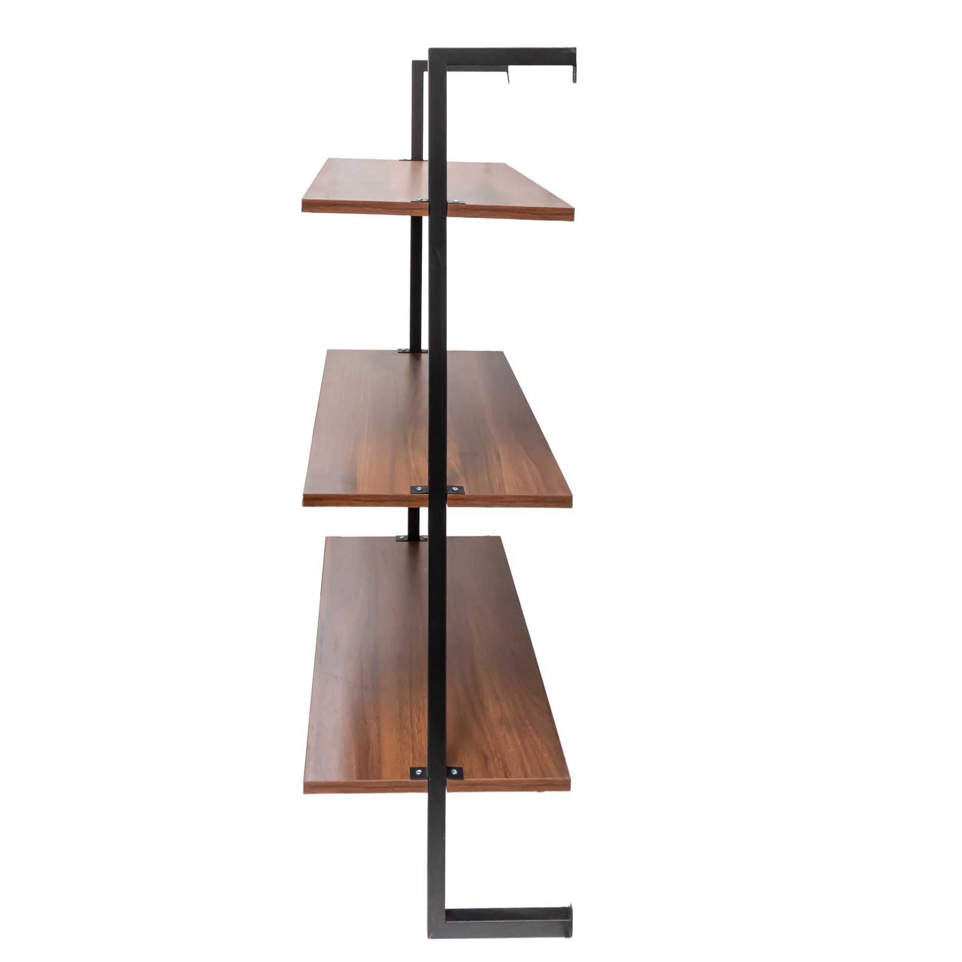 3 Tier and 2 Tier Bathroom Shelves Metal, Wood Hanging Storage Bookshelf image 6