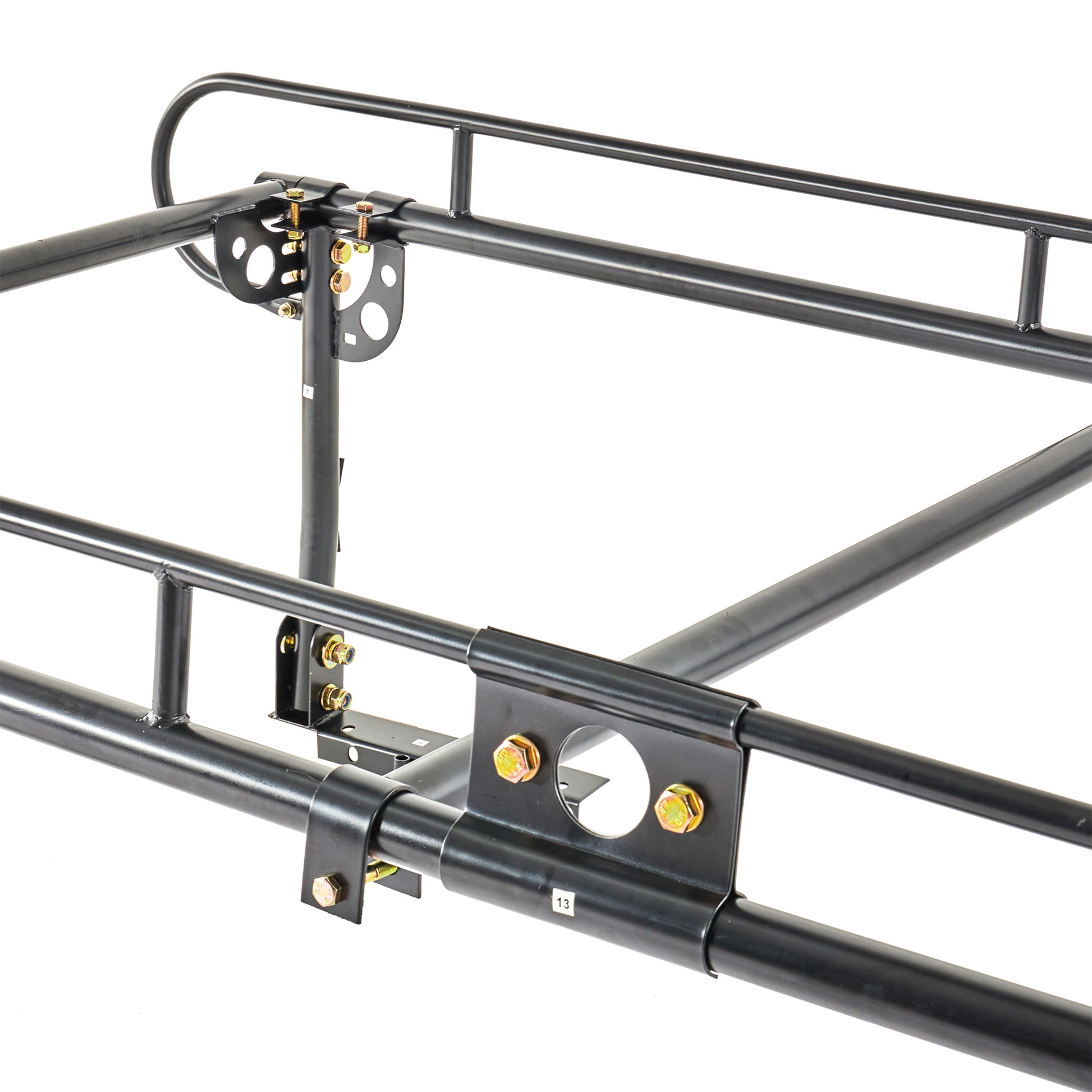 Universal steel over-cab truck bed rack contractor pickup lumber full size rack adjustable for kayak, ladder, surfboard, lumber image 10