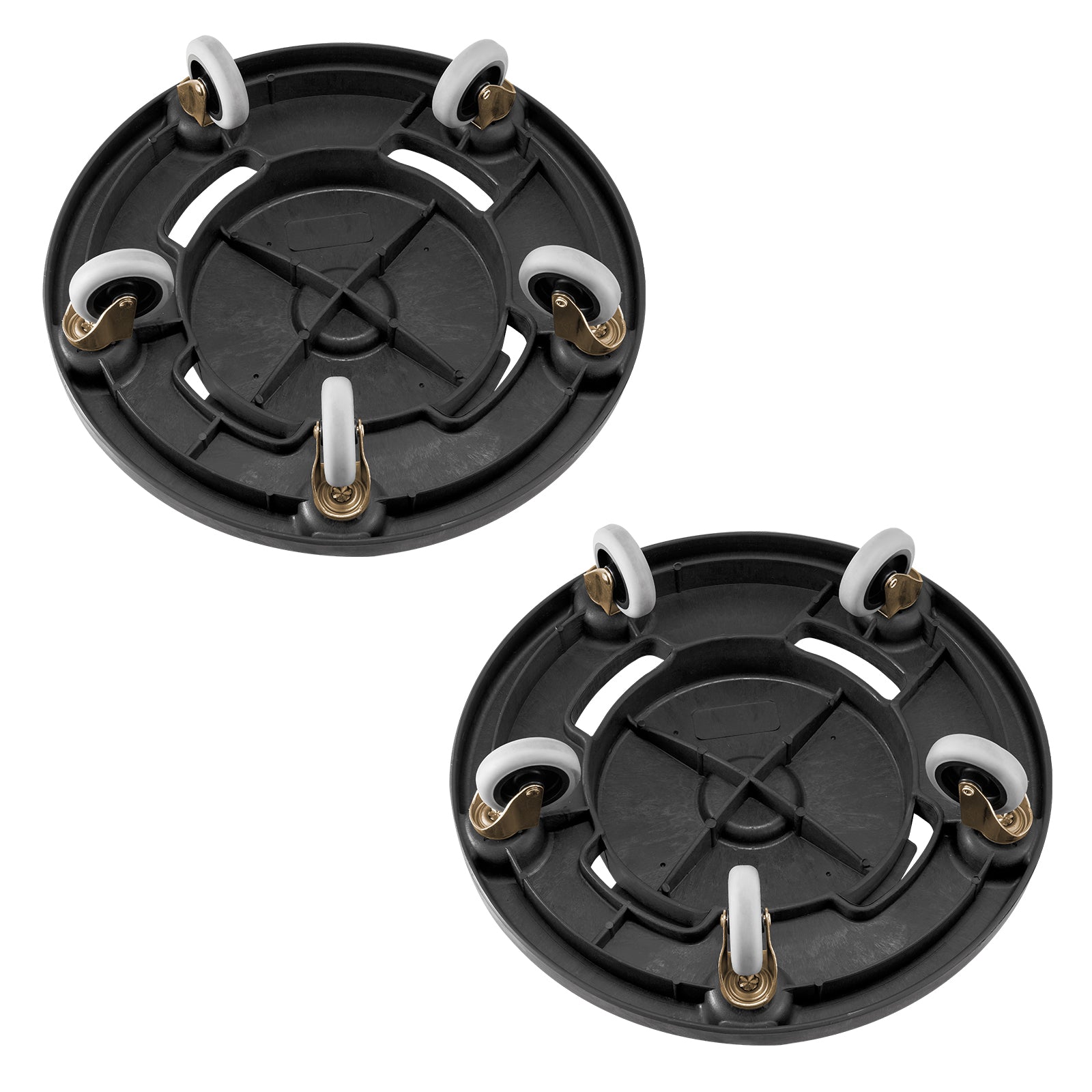 2 Packs Round Trash Can Dolly Fit 20, 32, 44, 55 Gal Garbage Container 500lbs image 9