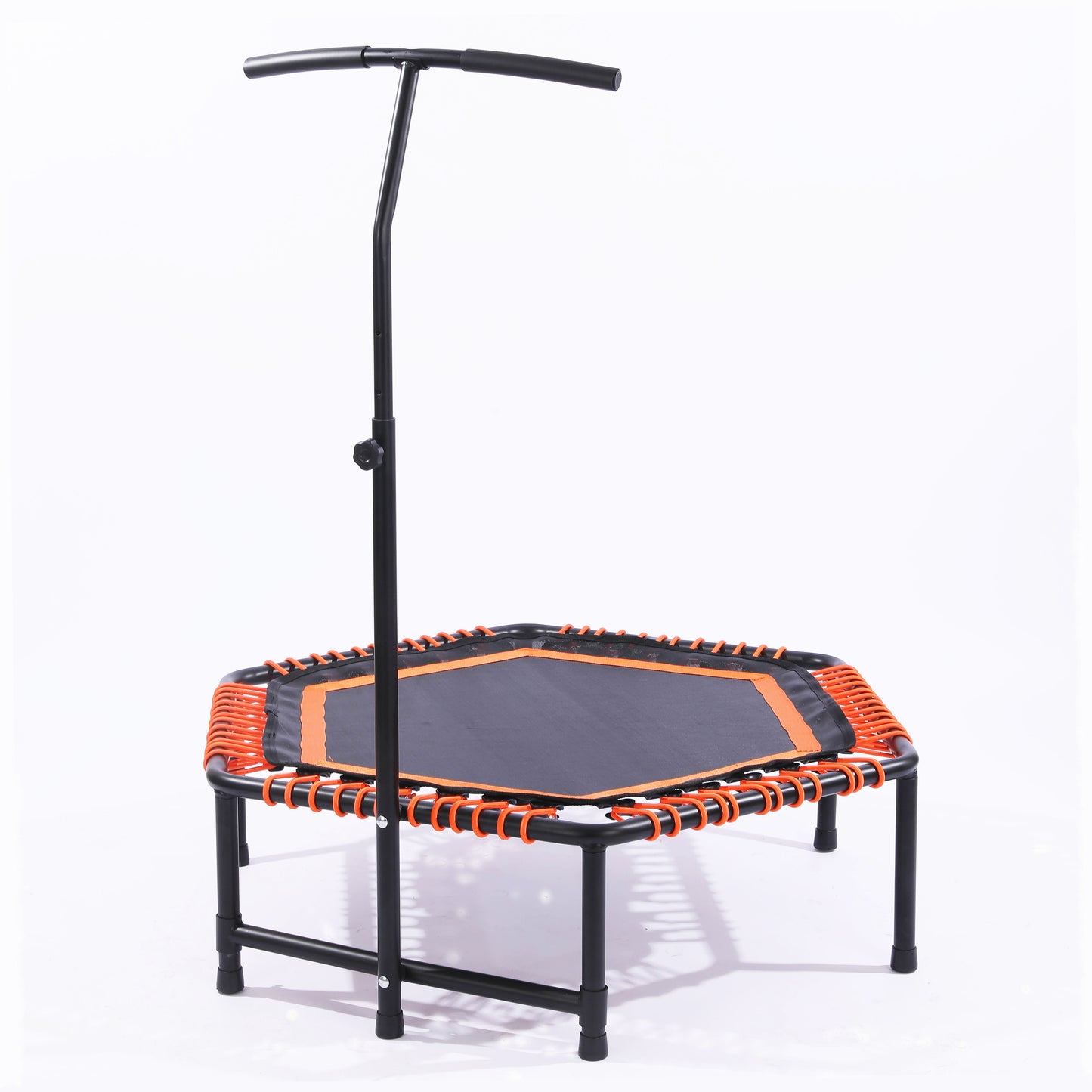 48" Mini Rebounder for Adults with Adjustable Handle Bar, Bungee Ropes, Stable & Quiet, Indoor Outdoor, Whole-Body Workout & Relaxation,Fitness Trampoline for Home and Gym, Cardio & Strength Training image 4